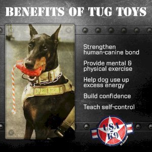 USA-K9 Grenade Shaped Durable Rubber Chew Toy, Treat Dispenser, Reward Toy