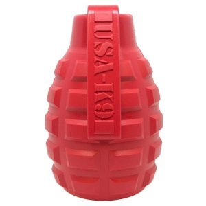 Grenade Shaped eDispenser Durable Dog Chew Toy & Treat Dispenser