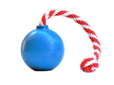 USA-K9 Cherry Bomb Durable Rubber Chew Toy, Treat Dispenser, Reward Toy, Tug Toy, and Retrieving Toy