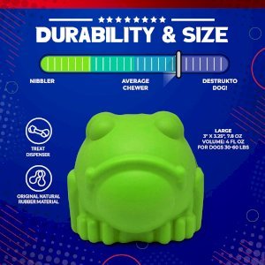 Bull Frog Dog Chew Toy & Treat Dispenser