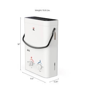 Eccotemp L5 Portable Outdoor Tankless Water Heater w/ EccoFlo Diaphragm 12V Pump and Strainer