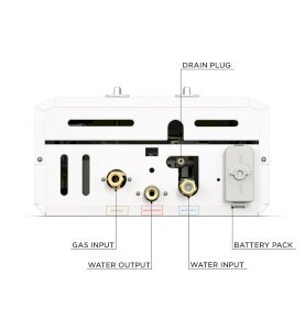 Eccotemp L10 3.0 GPM Portable Outdoor Tankless Water Heater w/ EccoFlo Diaphragm 12V Pump, Strainer & Shower Set