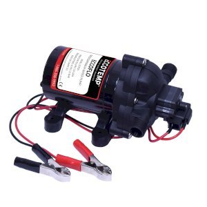 Eccotemp L10 3.0 GPM Portable Outdoor Tankless Water Heater w/ EccoFlo Diaphragm 12V Pump, Strainer & Shower Set