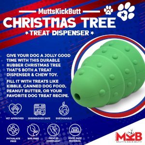 Christmas Tree Dog Toy - Durable Rubber Chew Toy