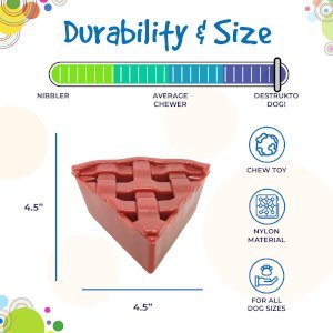 Cherry Pie Nylon Dog Chew Toy for Aggressive Chewers