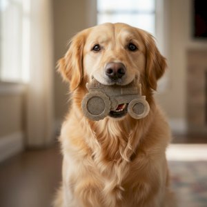 Tractor Nylon Dog Toy for Aggressive Chewers