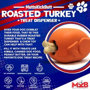 Roasted Turkey Dog Chew Toy & Treat Dispenser