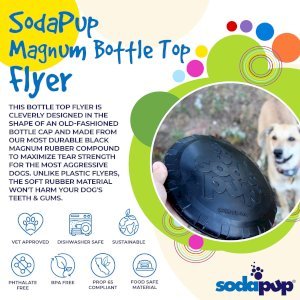 Magnum Bottle Top Flyer Ultra Durable Rubber Retrieving Frisbee