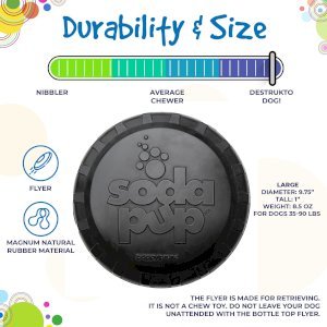 Magnum Bottle Top Flyer Ultra Durable Rubber Retrieving Frisbee