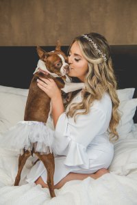 White Bridal Dog Tutu Skirt (Medium)