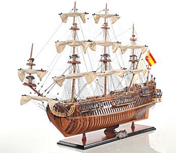 Exclusive Edition of the Sam Felipe Model Ship with Wooden Base