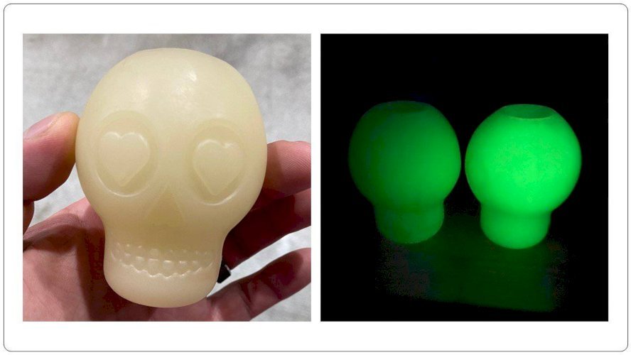 MKB Glow in the Dark Sugar Skull Chew Toy & Treat Dispenser
