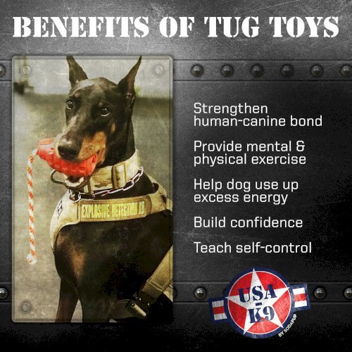 USA-K9 Grenade Shaped Durable Rubber Chew Toy, Treat Dispenser, Reward Toy