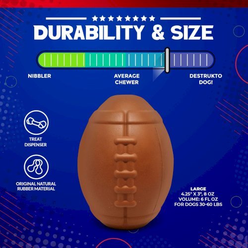 Football Dog Chew Toy & Treat Dispenser