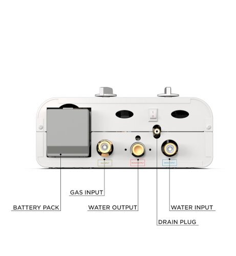Eccotemp L5 Portable Outdoor Tankless Water Heater w/ EccoFlo Diaphragm 12V Pump and Strainer