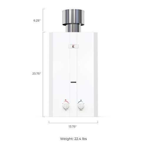 Eccotemp L10 3.0 GPM Portable Outdoor Tankless Water Heater w/ EccoFlo Diaphragm 12V Pump and Strainer