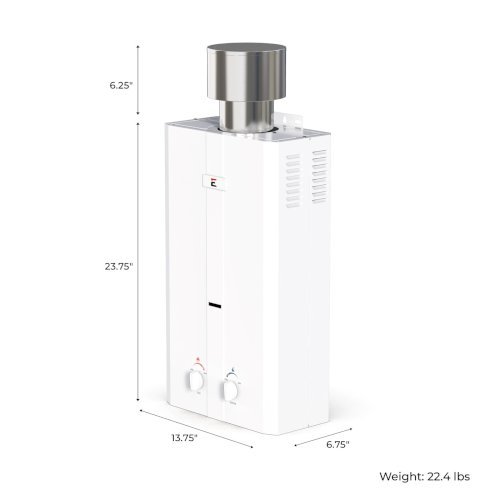 Eccotemp L10 3.0 GPM Portable Outdoor Tankless Water Heater w/ EccoFlo Diaphragm 12V Pump, Strainer & Shower Set
