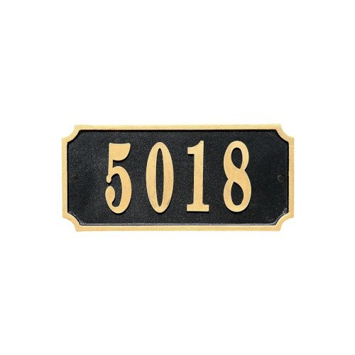 Waterford Rectangle Cast Aluminum With Gold Border Address Plaque