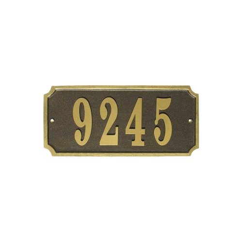 Waterford Rectangle Cast Aluminum With Gold Border Address Plaque