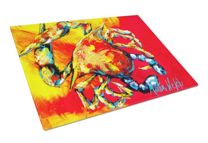 Shellfish Glass Cutting Board Large
