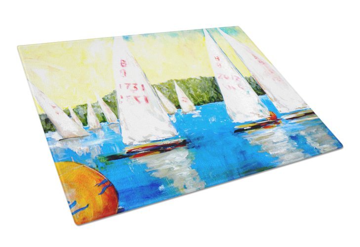 Nautical Art Glass Cutting Board Large