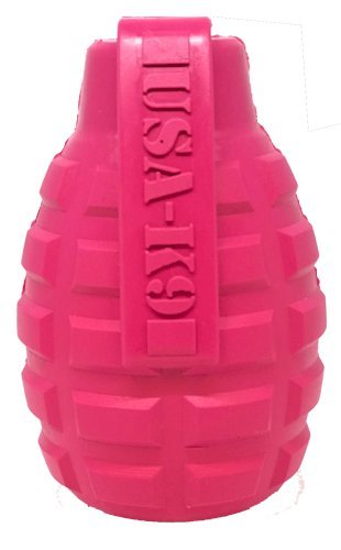 USA-K9 Puppy Grenade Durable Rubber Chew Toy & Treat Dispenser for Teething Pups