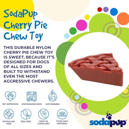 Cherry Pie Nylon Dog Chew Toy for Aggressive Chewers