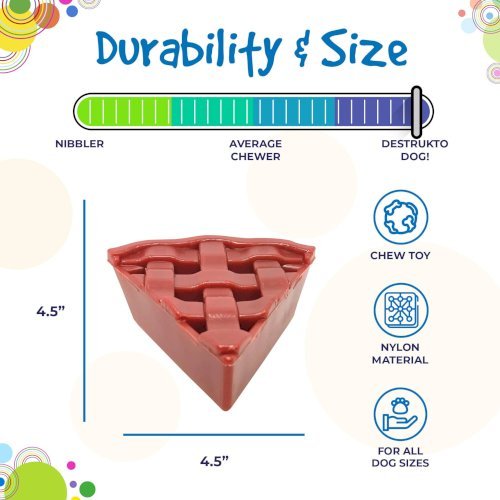 Cherry Pie Nylon Dog Chew Toy for Aggressive Chewers