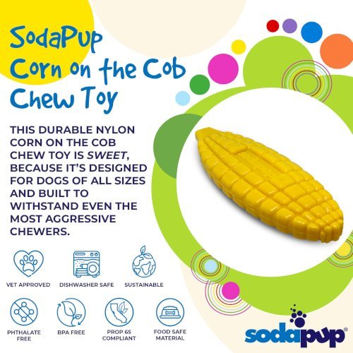 Corn on the Cob Nylon Dog Toy for Aggressive Chewers