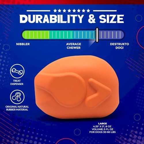 Roasted Turkey Dog Chew Toy & Treat Dispenser