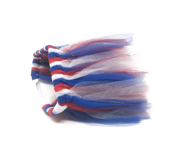 Red/White/Blue 4th Of July Dog Tutu Skirt Medium)