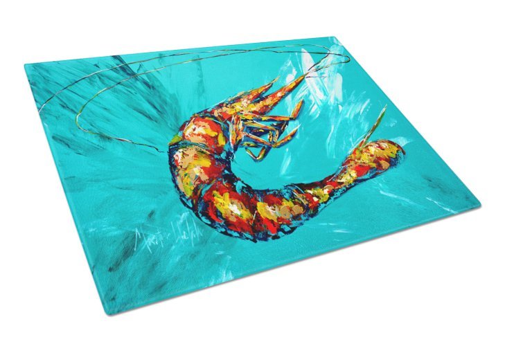 Shellfish Glass Cutting Board Large
